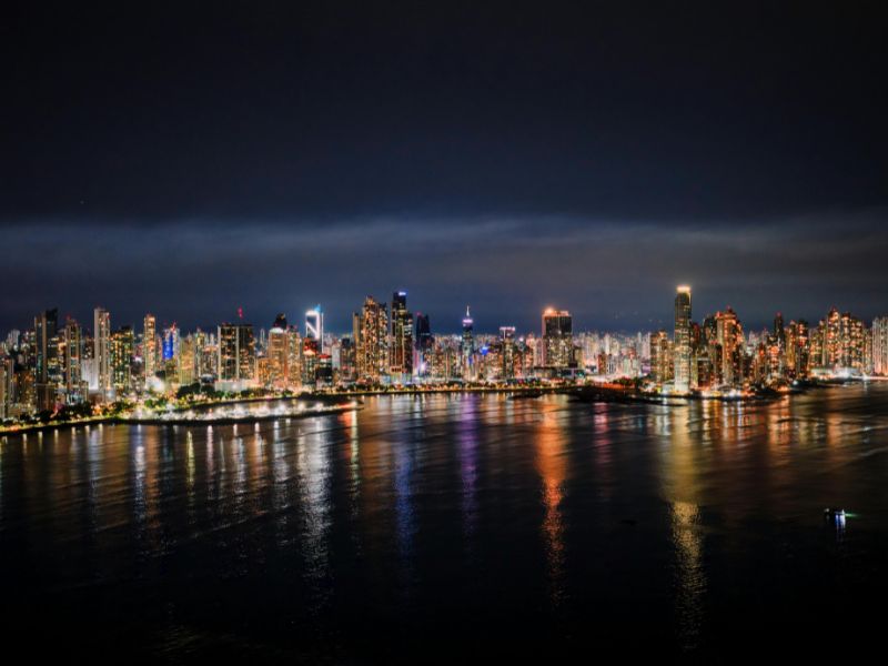 Panama City skyline for offshore hosting